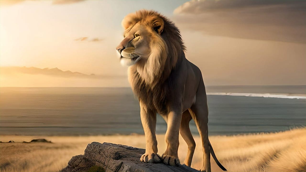Artistic illustration adaptation of Lion King character.