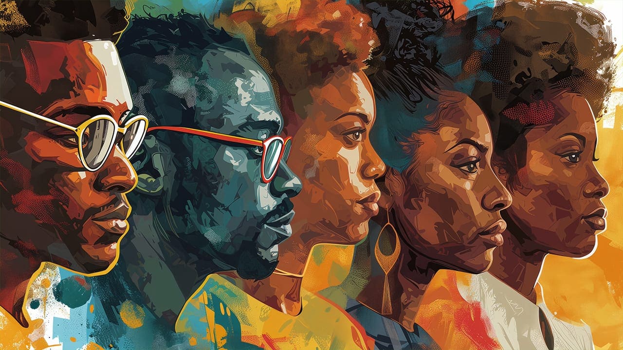 Artistic illustration of happy and proud African-American young adults.