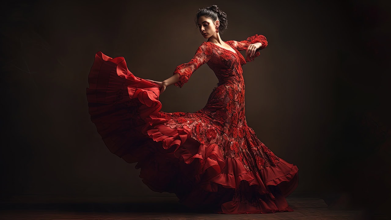 Beautiful Flamenco dancer performing at New Jersey event. Image produced by More Jersey.