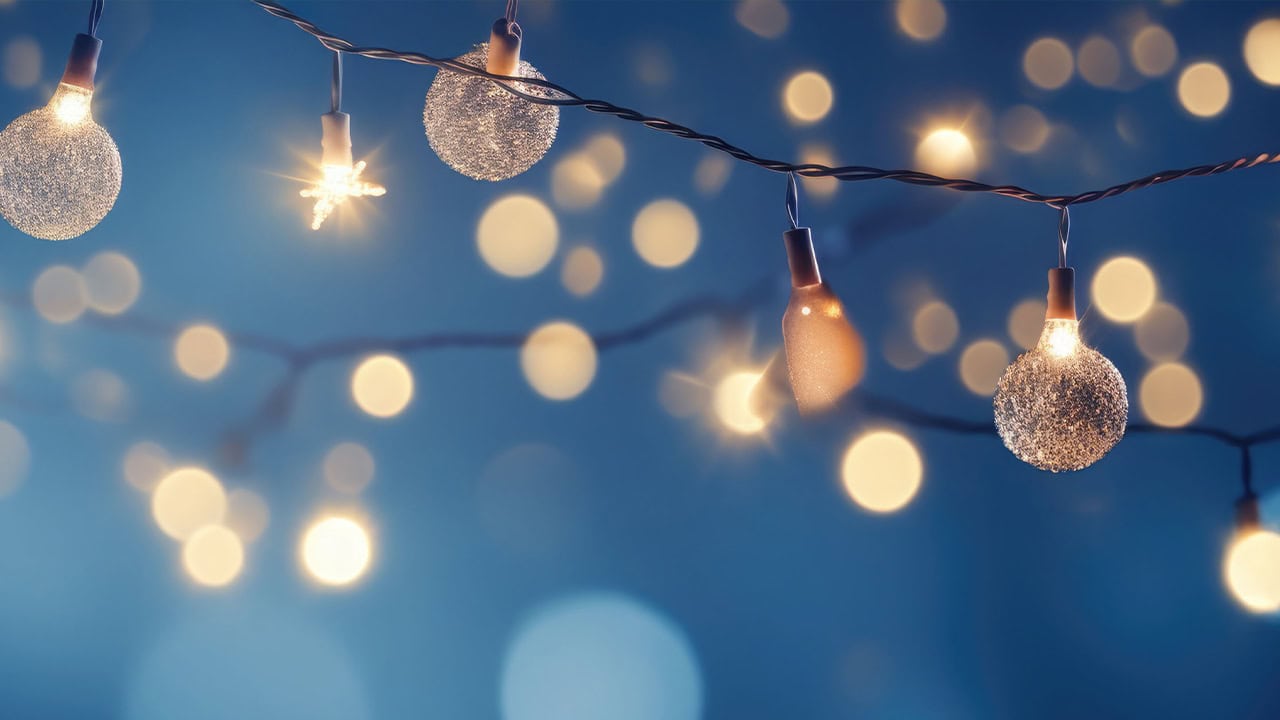 Christmas decorations, including ornaments and lights. Image produced by More Jersey.