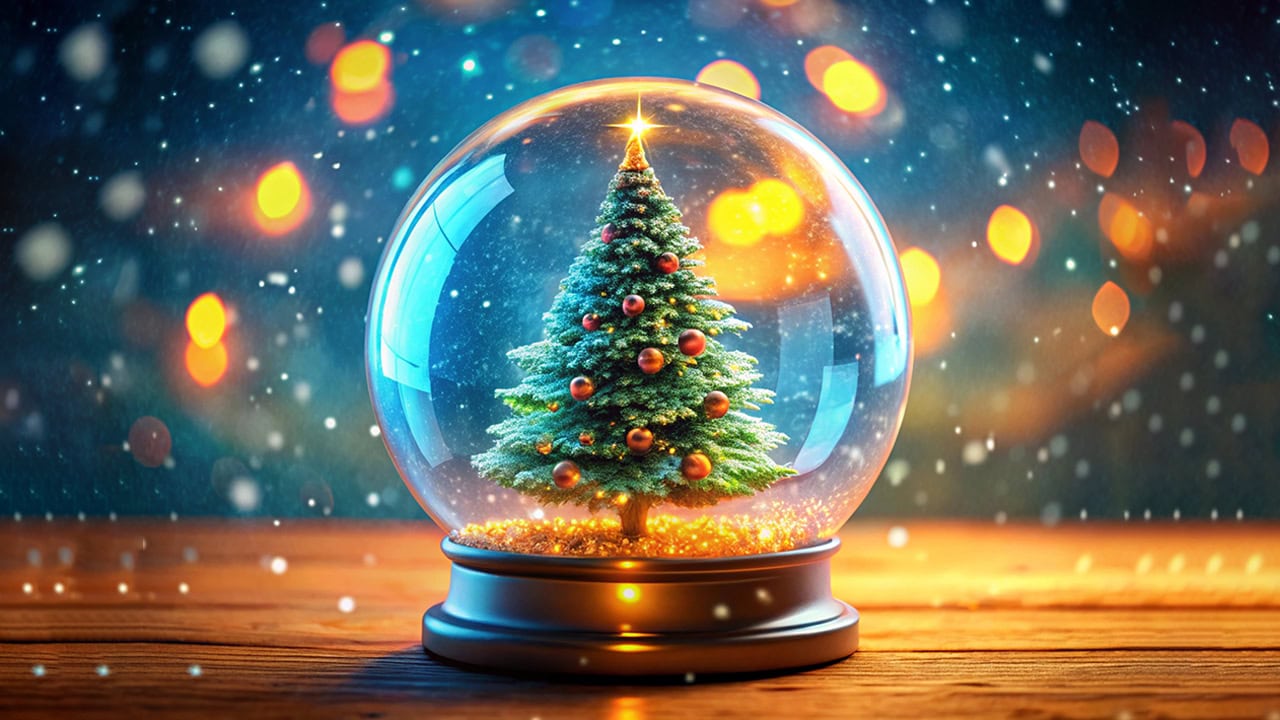 Christmas snow globe. Image produced by More Jersey.