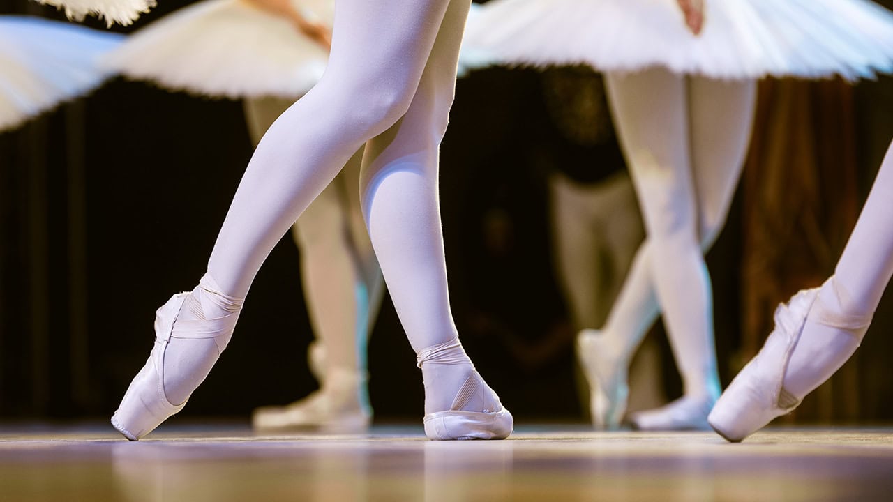 Close-up of ballerinas during New Jersey ballet performance. Image produced by More Jersey.