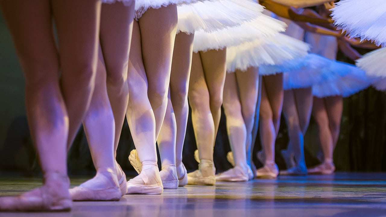 Close-up of ballet dancers. Image produced by More Jersey.