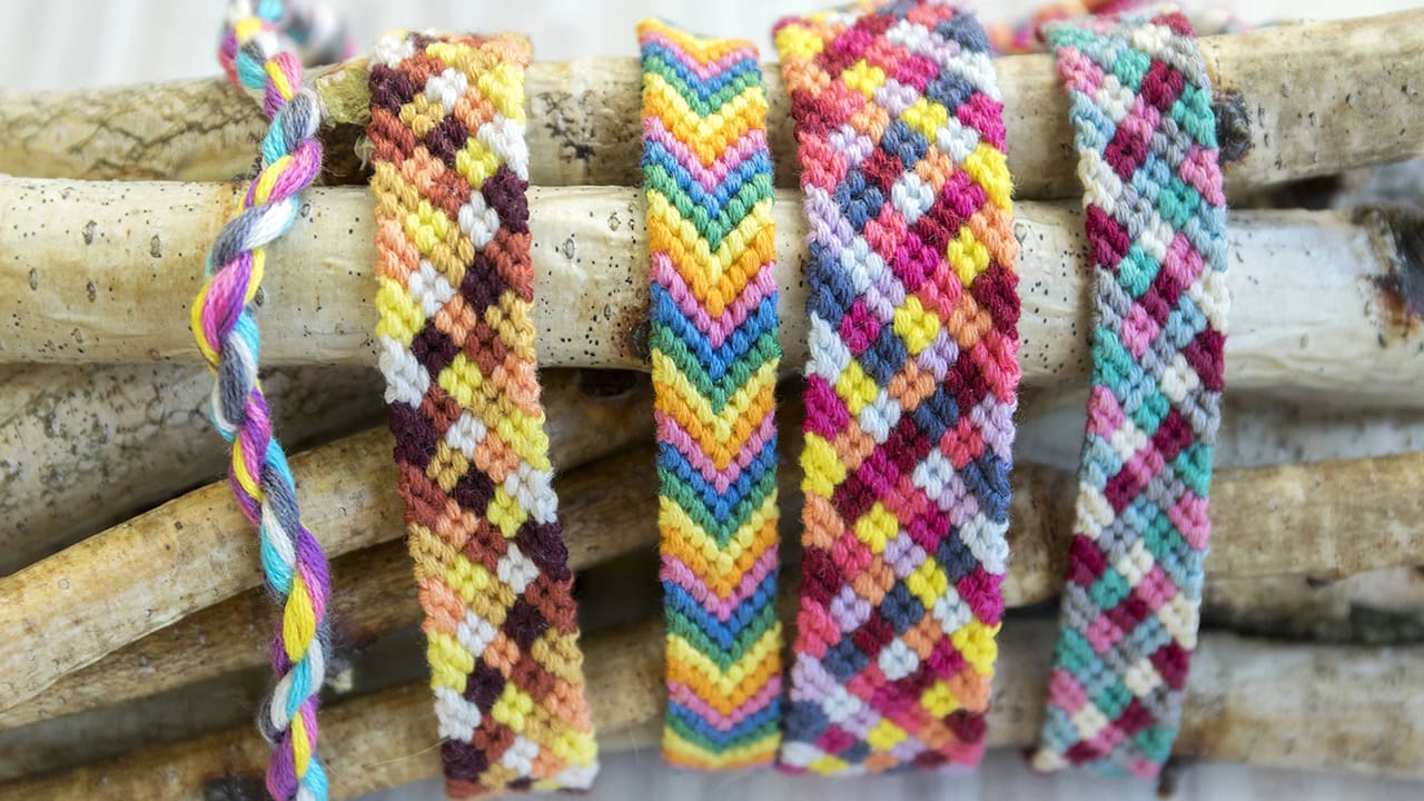 Colorful handmade friendship bracelets. Image produced by More Jersey.