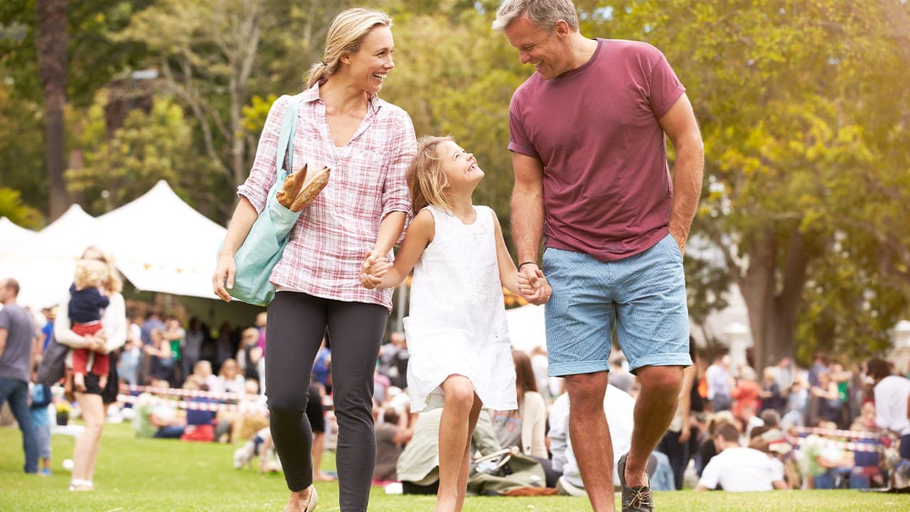 Family enjoying outdoor New Jersey event.