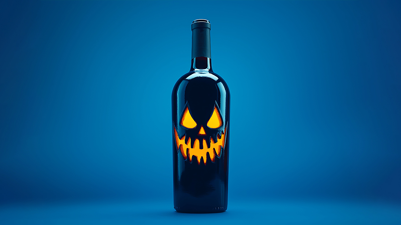 Halloween themed wine. Image produced by More Jersey.