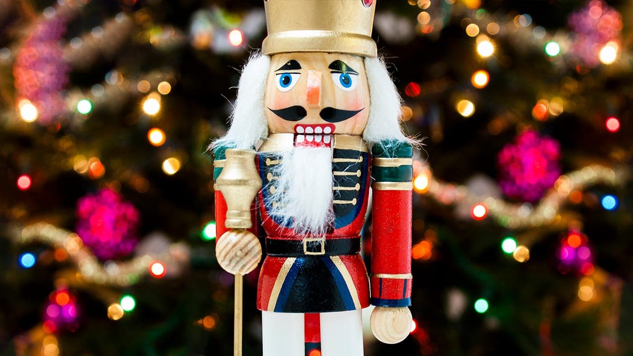 Hand-painted wooden Christmas nutcracker toy soldier.