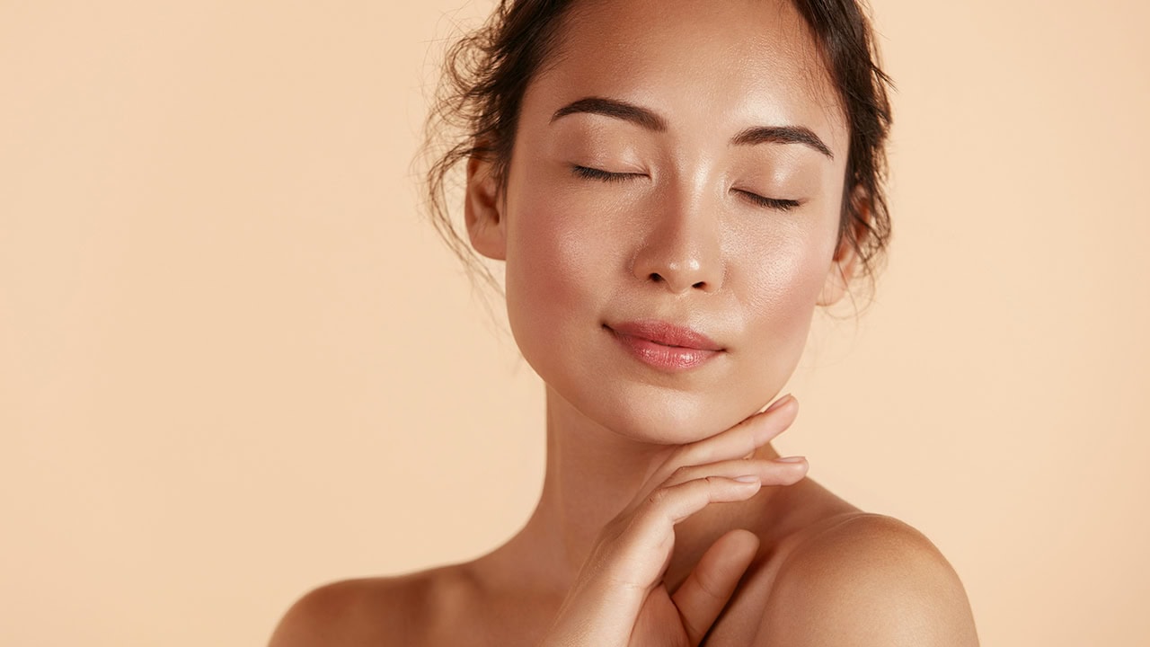 Healthy skin portrait of beautiful Asian woman. Image produced by More Jersey.