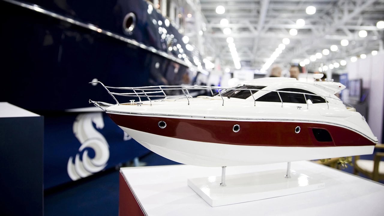 Indoor New Jersey boat expo. Image produced by More Jersey.