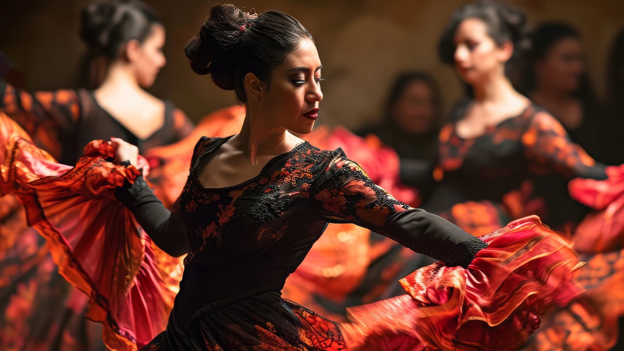 Latin Flamenco dance performance during New Jersey Hispanic Heritage Month event. Image produced by More Jersey.