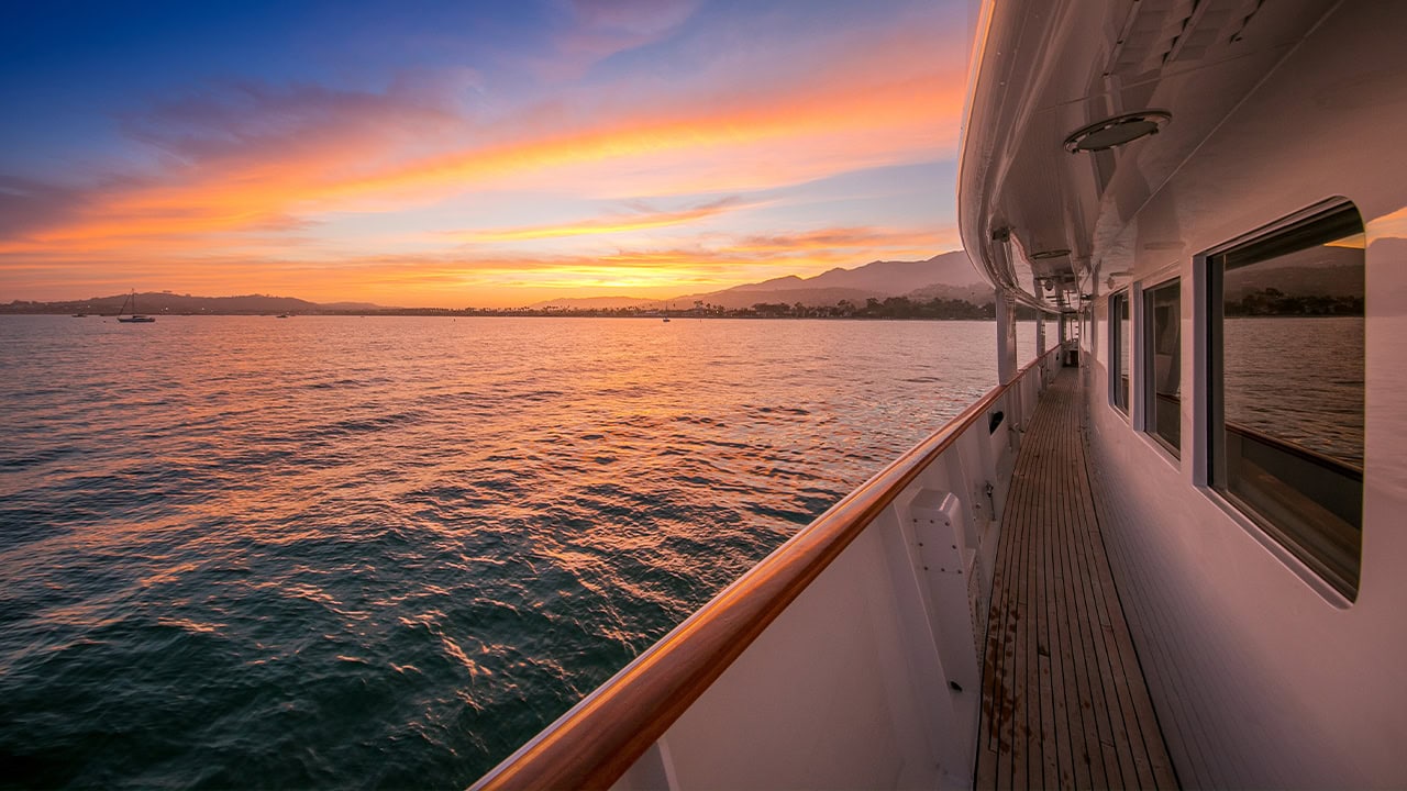 Beautiful view of sunset during New Jersey cruise. Image produced by More Jersey.