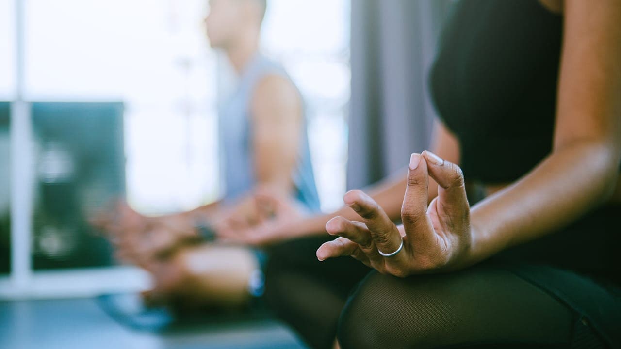 New Jersey yoga group session.