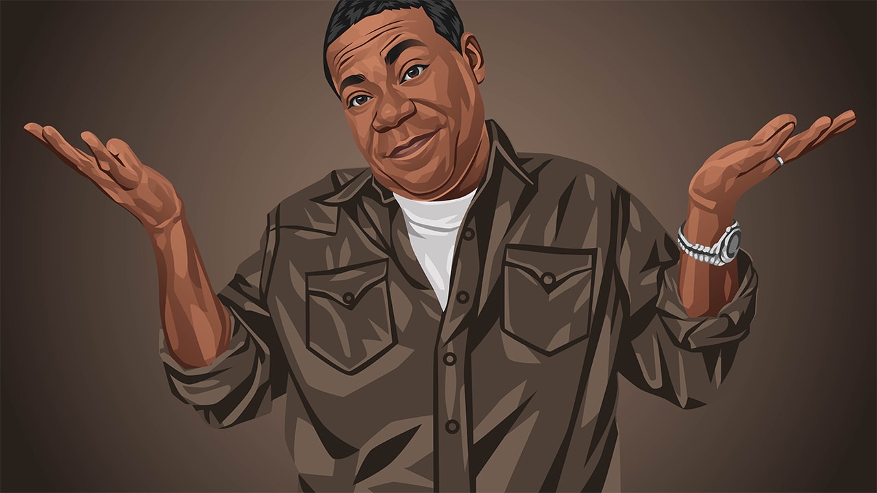 Original illustration of comedian Tracy Morgan, live performance in New Jersey.