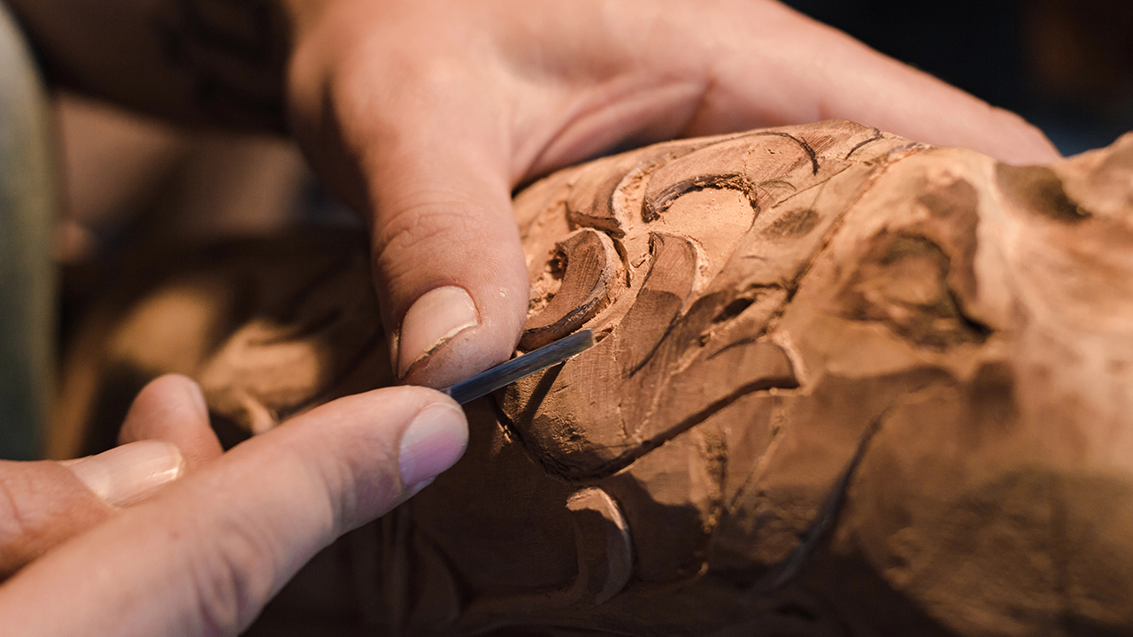 Resident participating in pottery making workshop. Image produced by More Jersey.