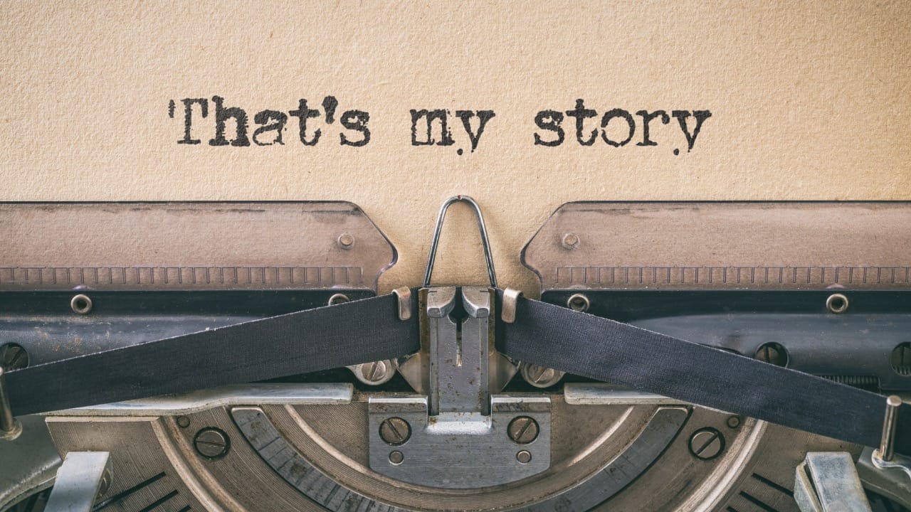 That's my story text written with a vintage typewriter.