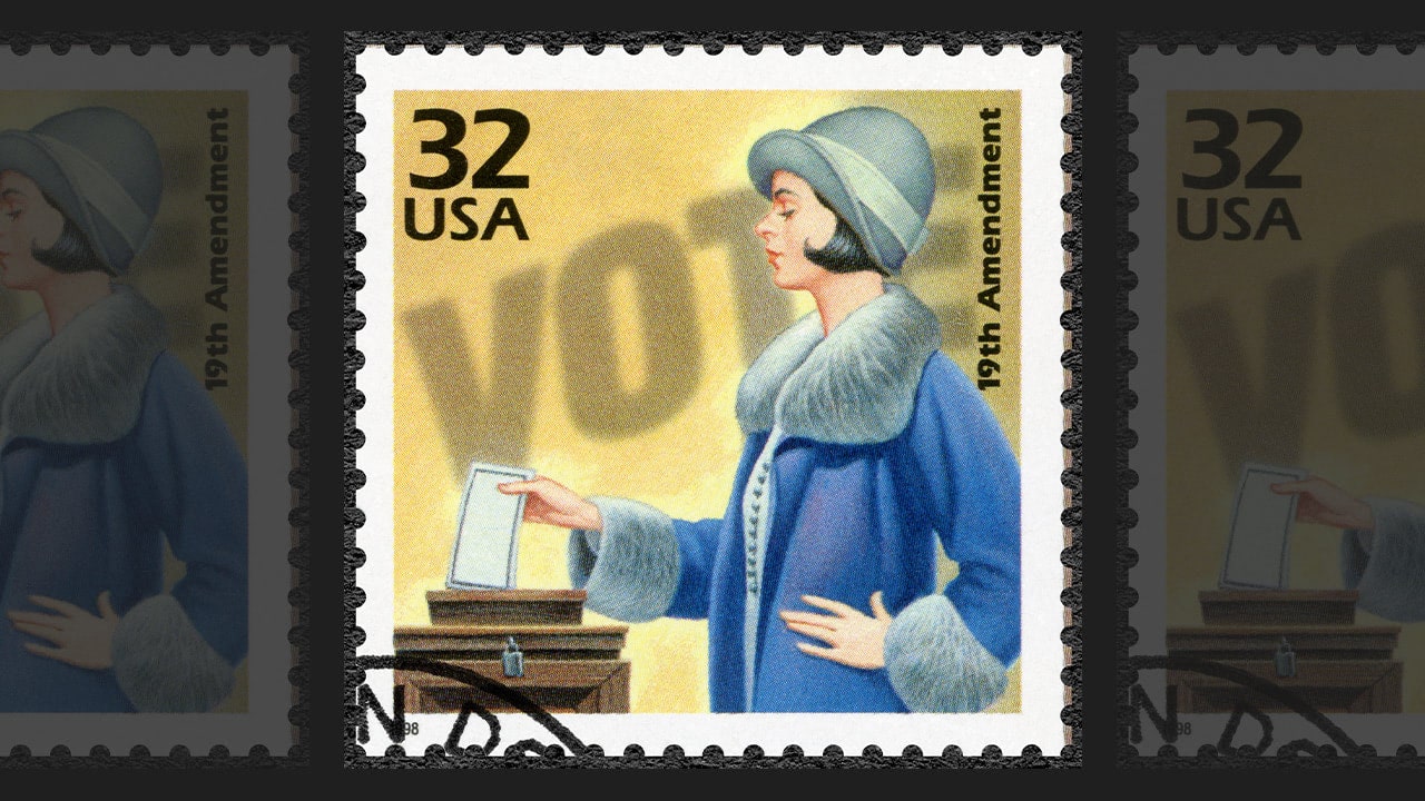 United States Postal 19th Amendment stamp.